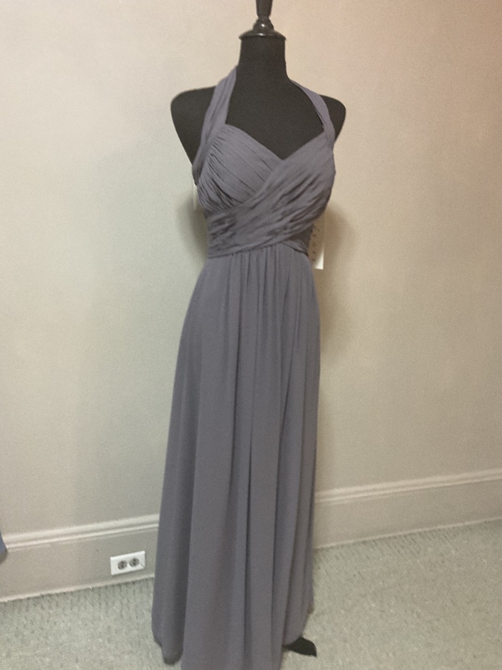 NWT BILL LEVKOFF PEWTER GOWN SIZE 8